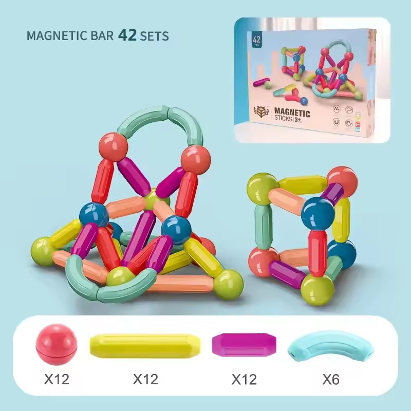 Juego de bloques de construcción magnetica 42pcs